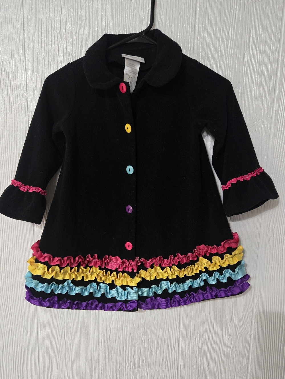 ALLISON ANNE GIRLS BLACK DRESS COAT SIZE 5